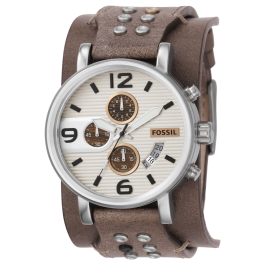 Bracelet de montre Fossil JR1149 Cuir Brun 22mm