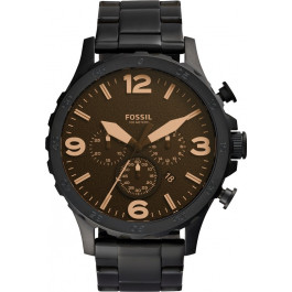 Bracelet de montre Fossil JR1356 / 134XXXX Acier Noir 24mm