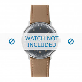 Junghans bracelet de montre 027/3401.00 Cuir Beige 20mm + coutures défaut