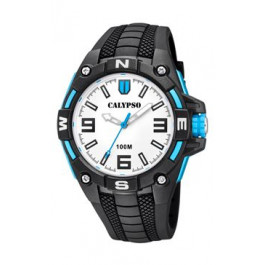 Bracelet de montre Calypso K5761-1 / K5761-4 / K5761-6 Silicone Noir 22mm