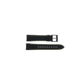 Bracelet de montre Seiko 7T62-0KV0 (04B) / SNAE67P1 / L01M012M0 / Sportura Cuir Noir 21mm