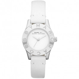 Bracelet de montre Marc by Marc Jacobs MBM1206 Cuir Blanc 12mm