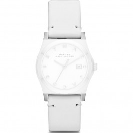 Bracelet de montre Marc by Marc Jacobs MBM9033 Cuir Blanc 16mm