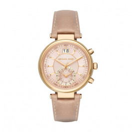 Bracelet de montre Michael Kors MK2529 Cuir Beige 12mm