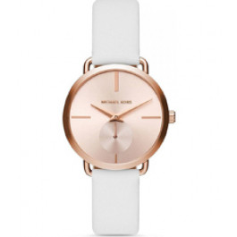 Bracelet de montre Michael Kors MK2660 Cuir Blanc 16mm