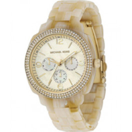 Bracelet de montre Michael Kors MK5087 Plastique Beige 18mm