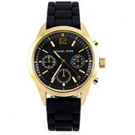 Bracelet de montre Michael Kors MK5408 Silicone Noir 18mm