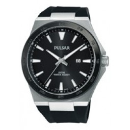Bracelet de montre Pulsar PC32-X087 / PH9081X1 / PHG048X Caoutchouc Noir 14mm
