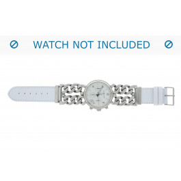 Bracelet de montre Universel 830.09.20 Short (70x40mm) Cuir Blanc 20mm