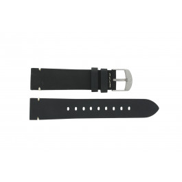 Timex bracelet de montre PW4B01900 Cuir Noir 20mm + coutures blanches