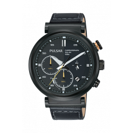 Bracelet de montre Pulsar PZ5071X1 / VR42-X008 / PPG045X Cuir Noir 20mm