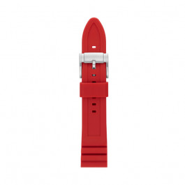 Bracelet de montre Fossil S221318 Silicone Rouge 22mm