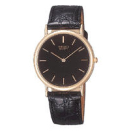 Bracelet de montre Seiko SFP048J1 / 7N00-8A00 / ZPA81K Cuir Noir 18mm