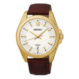Bracelet de montre Seiko 7N42-0FP0 / SGEG64P2 / 4LR2KE Cuir Brun 20mm