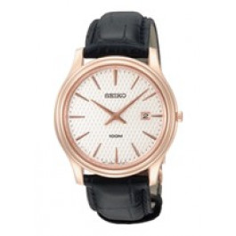 Bracelet de montre Seiko 7N39-0BS0 / SKP352P1 Cuir Noir 20mm