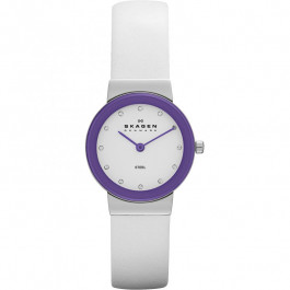 Bracelet de montre Skagen SKW2014 / SKW2015 / SKW2016 / SKW2017 Cuir Blanc 14mm