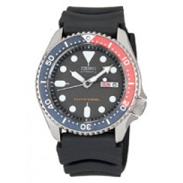 Bracelet de montre Seiko SKX009J1 / 7S26-0020 / R002031J0 Caoutchouc Noir 22mm