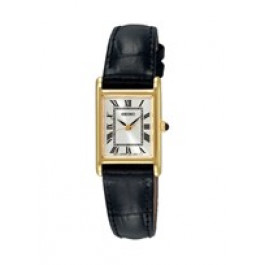 Bracelet de montre Seiko 1N01-0LK0 / SXGN56P1 / 4J42KB Cuir Noir 14mm