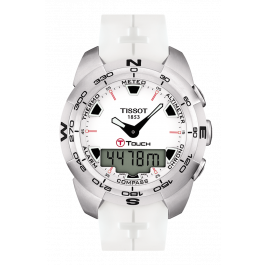 Bracelet de montre Tissot T0134201701100A / T610027566 Caoutchouc Blanc 21mm