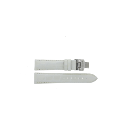 Bracelet de montre Tissot T0862081611600A / T600033623 Cuir Blanc 18mm