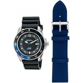 Bracelet de montre Breil TW1423 / Black Caoutchouc Noir 24mm