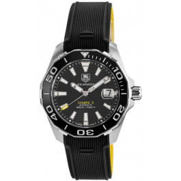 Bracelet de montre Tag Heuer WAY211A / FT6068 Caoutchouc Noir 20.5mm