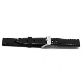 Bracelet de montre Universel XH18 Caoutchouc Noir 22mm