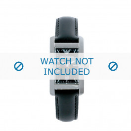 Bracelet de montre Armani AR0122 Cuir Noir 14mm
