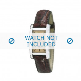 Armani bracelet de montre AR-0125 Cuir croco Brun 18mm 