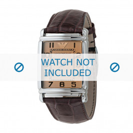 Bracelet de montre Armani AR0403 Cuir Brun 22mm