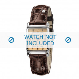 Bracelet de montre Armani AR0404 Cuir Brun 18mm