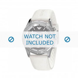 Armani bracelet de montre AR-0582 En caoutchouc Blanc 22mm 