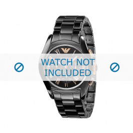 Bracelet de montre Armani AR1410 Céramique Noir 22mm