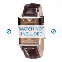 Bracelet de montre Armani AR2419 Cuir Brun 22mm