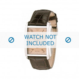 Bracelet de montre Armani AR4205 Cuir Brun foncé 26mm