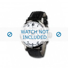 Armani bracelet de montre AR-4273 Cuir croco Noir 20mm 