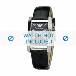 Bracelet de montre Armani AR0144 / AR0257 Cuir Noir 18mm