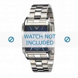 Armani bracelet de montre AR0480 Acier inoxydable Argent 22mm