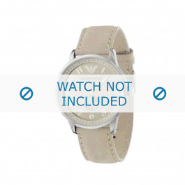 Armani bracelet de montre AR-0621 Cuir Blanc creme 20mm 