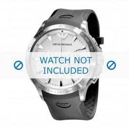 Bracelet de montre Armani AR0634 / AR0631 Silicone Noir 23mm
