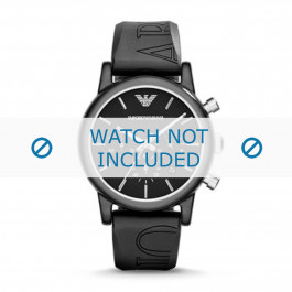 Bracelet de montre Armani AR1053 Silicone Noir 20mm