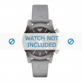 Armani bracelet de montre AR1063 Silicone Gris 20mm