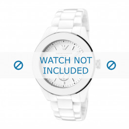 Bracelet de montre Armani AR1425 Céramique Blanc 10mm