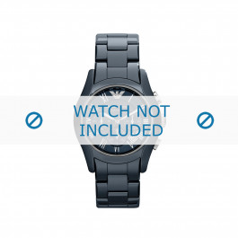 Bracelet de montre Armani AR1469 Céramique Bleu 23mm