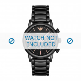 Bracelet de montre Armani AR1509 Céramique Noir 22mm