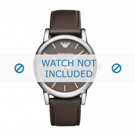 Bracelet de montre Armani AR1729 Cuir Brun 20mm