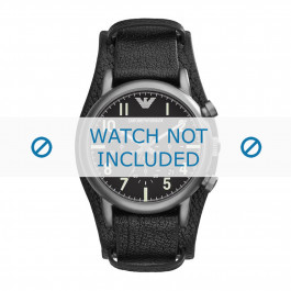 Bracelet de montre Armani AR1830 Cuir Noir 20mm