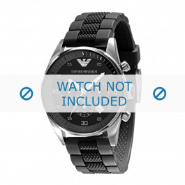 Armani bracelet de montre AR5866 Silicone Noir 23mm