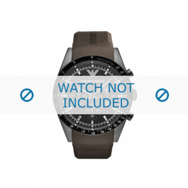 Armani bracelet de montre AR5986 Silicone Brun 24mm