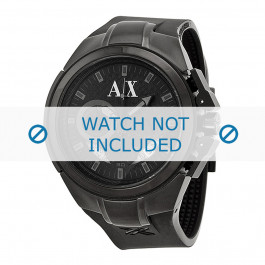 Bracelet de montre Armani AX1050 Silicone Noir 14mm